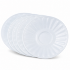 96 Pieces Opal Glass Saucer, 5.5 Inch, White, 6-Piece Pack