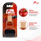96 Pieces Car Air Fresheners Crystal Wood Apple Fragrance, Single Hanging Diffuser for Vehicle Interior
