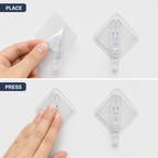 144 Pieces Clear Adhesive Wall Hooks, 2 Pieces, Transparent Utility Hooks for Home Organization