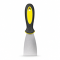 240 Pieces 2 Inch Putty Knives Paint Scraper with Rubber Handle, Yellow Black Silver, 1 Piece