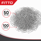 240 Pieces Paper Clips, 50 mm Silver Office Clips, 100 Pieces for Filing Documents and Organizing Loose Sheets