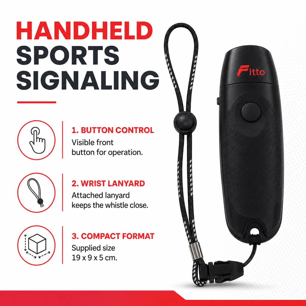 72 Pieces Electronic Sports Whistles with Wrist Lanyard, Handheld Button, Black