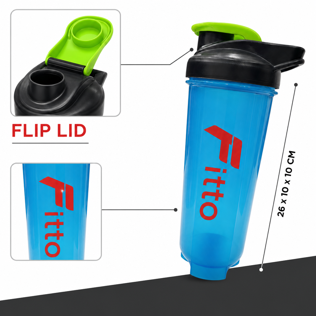 120 Pieces Protein Shaker Bottle with Flip Lid, Blue, 1 Piece
