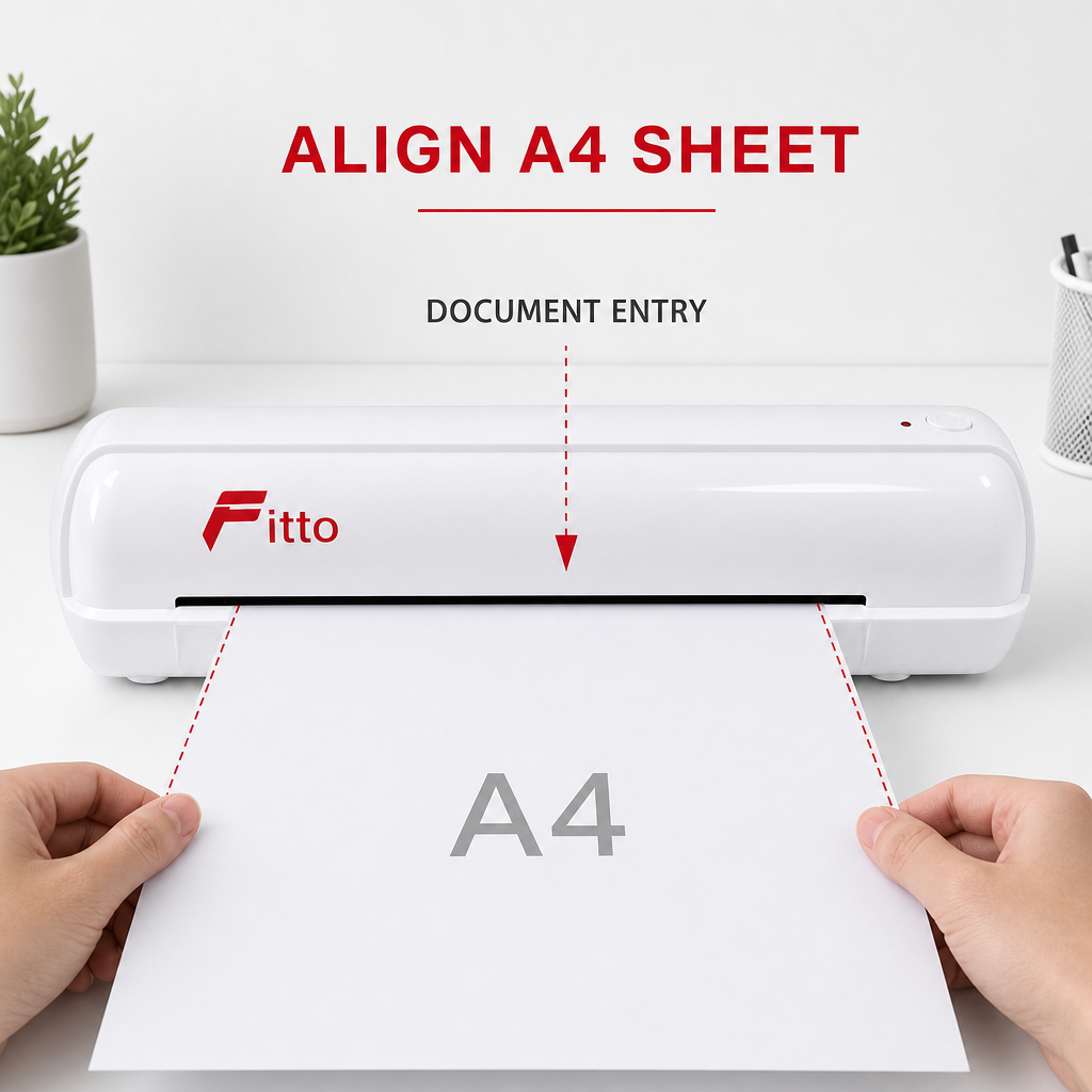 48 Pieces A4 Laminators Machine, White, 1 Unit for Home, Office and School Use