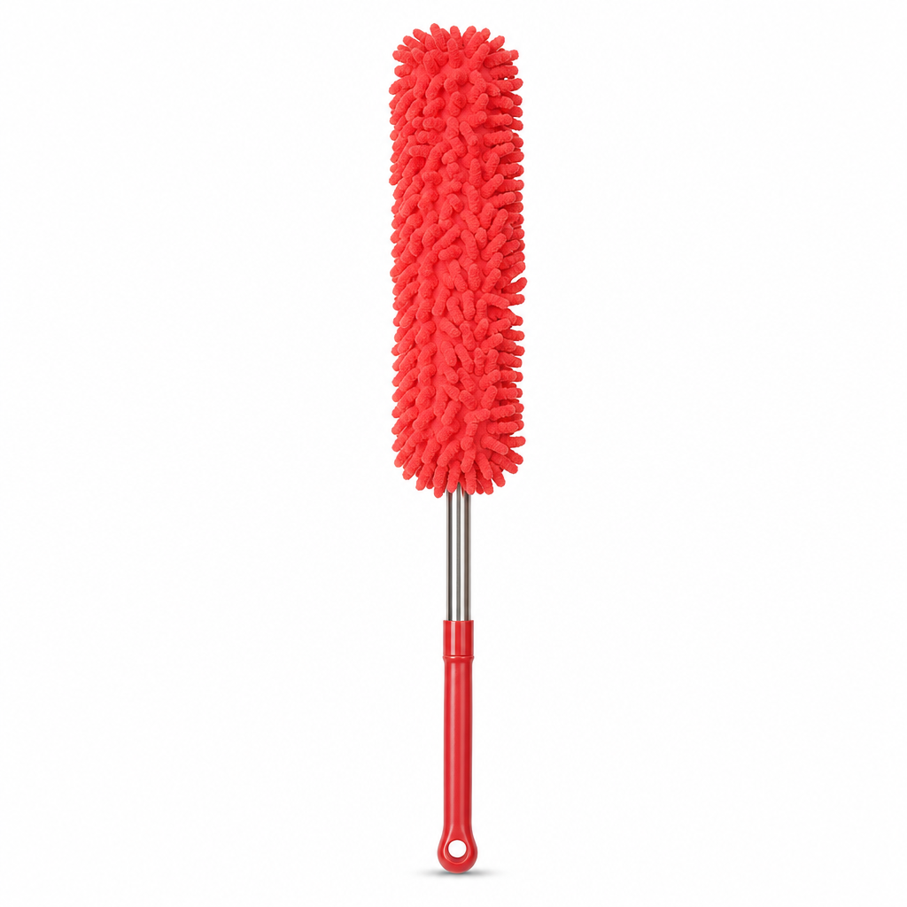 96 Pieces Car Duster, Microfiber Chenille Cleaning Brush with Extendable Handle, Red, 65 cm