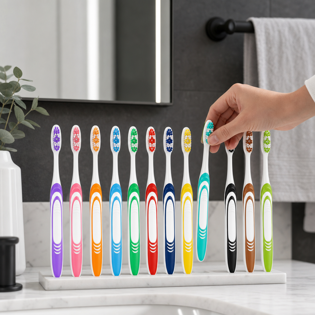 96 Pieces Adult Toothbrushes with Soft Deep-Clean Head, Assorted Colours, 12 Pieces