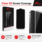96 Pieces 5D Tempered Glass Screen Protectors for 13 Pro Max, ESD Anti-Static, Clear, 1 Pack