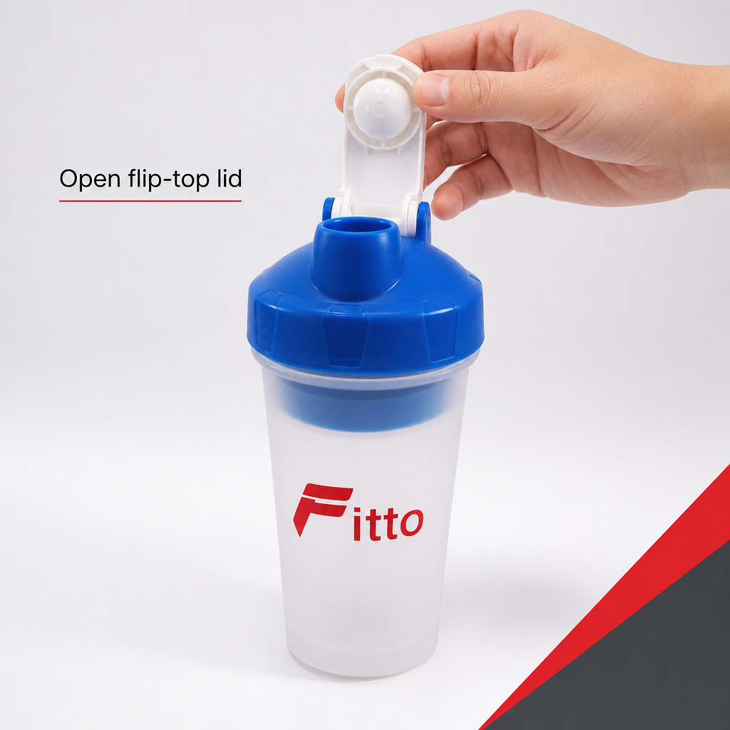 120 Pieces Sports Water Bottles, 400 ml Plastic Shaker with Flip-Top Lid, Assorted Colour