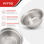 96 Pieces Stainless Steel Colander Bowl, 34 cm, Silver, 1 Piece