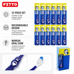 120 Pieces Penguin Design Toothbrush Set, Blue, 12 Pieces for Junior Oral Care