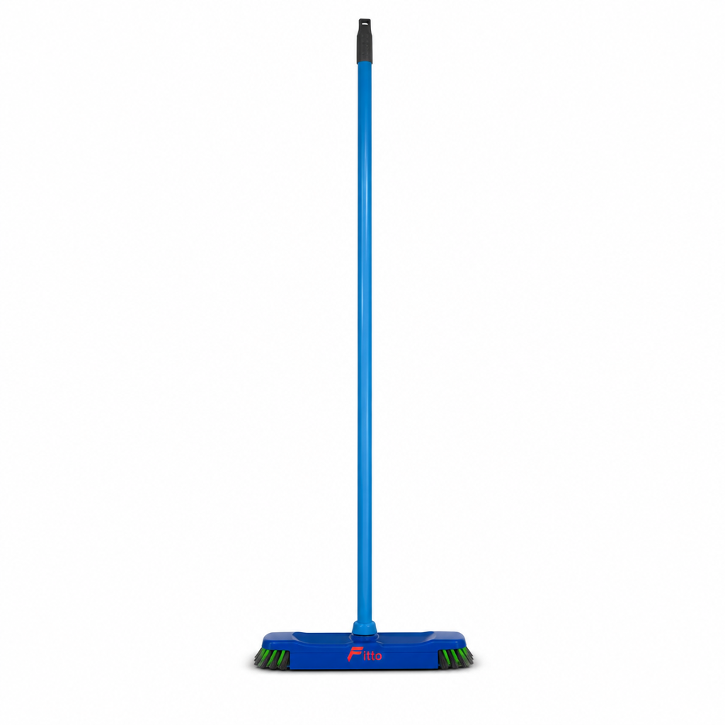 96 Pieces Hard Floor Broom with Iron Handle, 120 cm, Assorted Colour