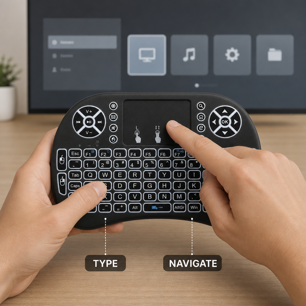 72 Pieces Mini Wireless Keyboard with Touchpad and Backlit Keys, Compact Handheld Design