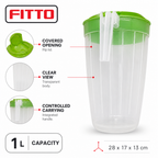 120 Pieces Transparent Plastic Water Jugs with Flip Lid and Handle, 1 L, 1 Piece