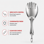 144 Pieces Stainless Steel Rice Spoon, 25 cm, Broad Serving Head for Rice and Table Use
