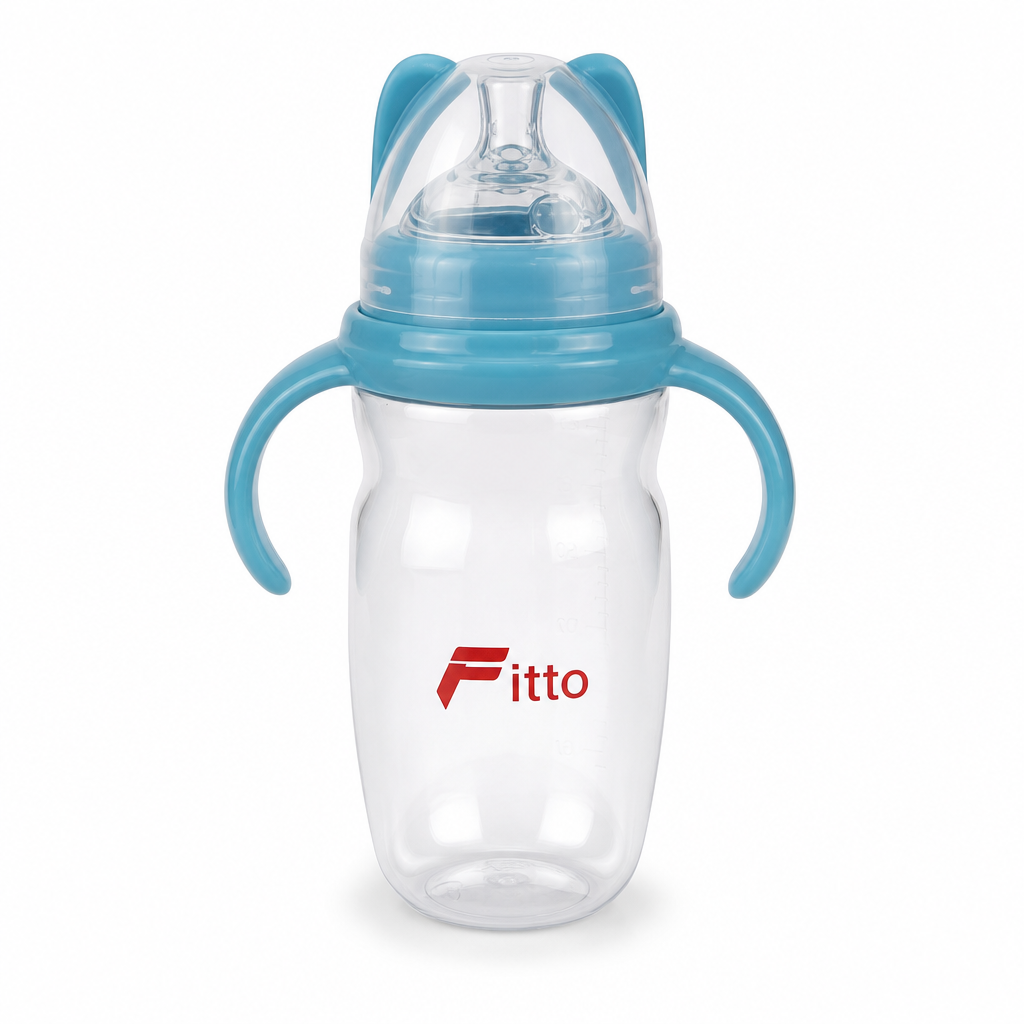 120 Pieces Feeding Bottle 330 ml with Handles and Protective Cap, Single Piece, Assorted Colour