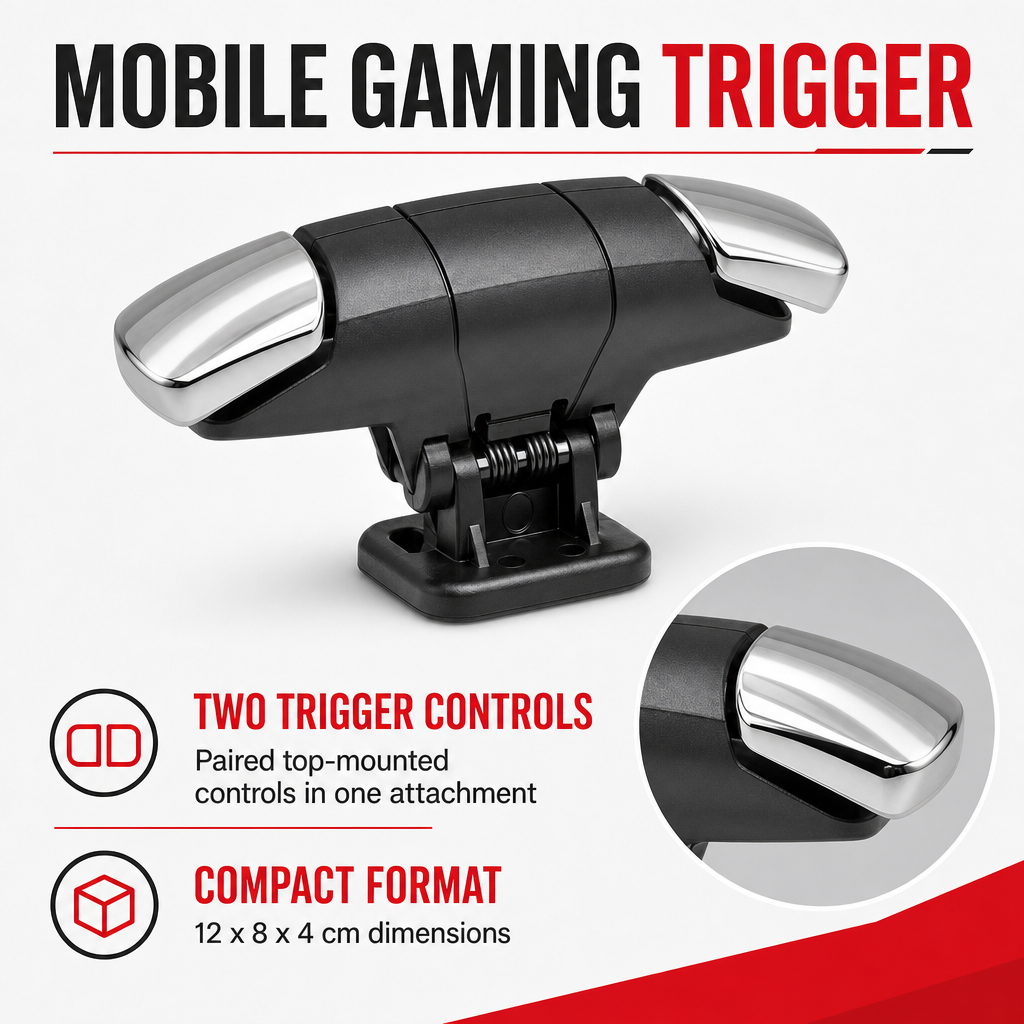 96 Pieces Mobile Gaming Trigger Controllers, Phone Gamepad Attachment, Black and Silver, 12 x 8 x 4 cm