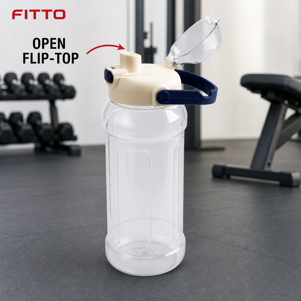 96 Pieces 1.5 Litre Sports Water Bottles with Flip-Top Lid and Carry Handle, Assorted Colour