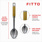 120 Pieces Gold Stainless Steel Serving Spoon, 34 cm, 1 Piece
