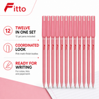 96 Pieces Gel Pens, Pink Matt Body, 12 Pack