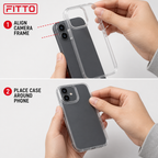 144 Pieces Crystal Clear Phone Cases with Raised Camera Frame, Single Transparent Cover for Compatible Smartphone