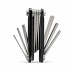 96 Pieces Folding Hex Key Sets, Allen Wrench Set with 8 Sizes, 1.5–6 mm, 9 cm Folded, Black and Silver