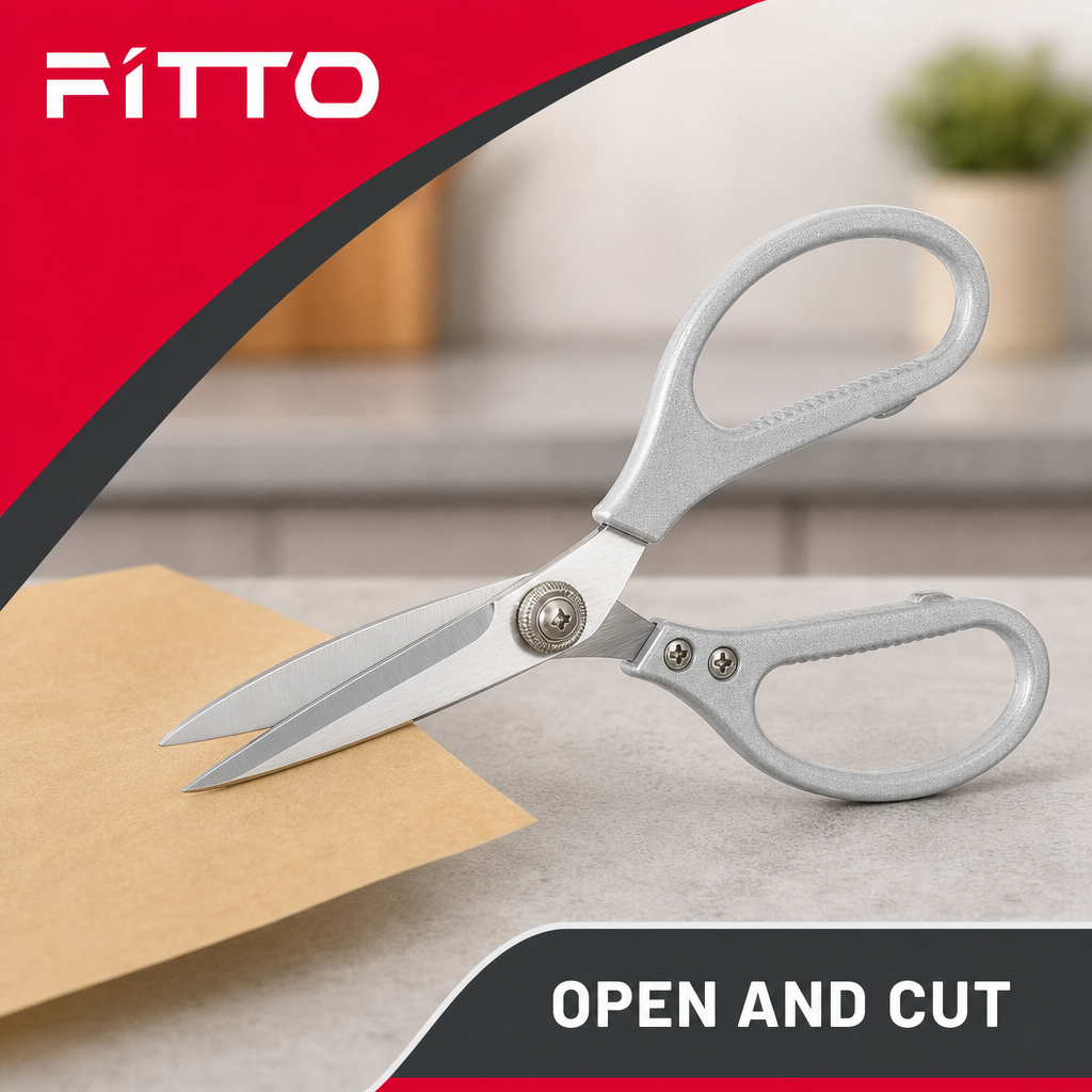 96 Pieces Kitchen Scissorses, Heavy-Duty 20 cm Food Preparation Shears, Silver Grey, 1 Piece