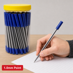 96 Pieces Ball Pens, 1.0mm Blue Ink, 25 Pack