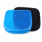 96 Pieces Blue and Black Honeycomb Gel Seat Cushion with Cover, 45 x 40 x 8 cm, 1 Set