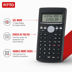 72 Pieces Scientific Calculators, Black 12-Digit Display, Two-Line Screen, 244 Functions, 1 Piece