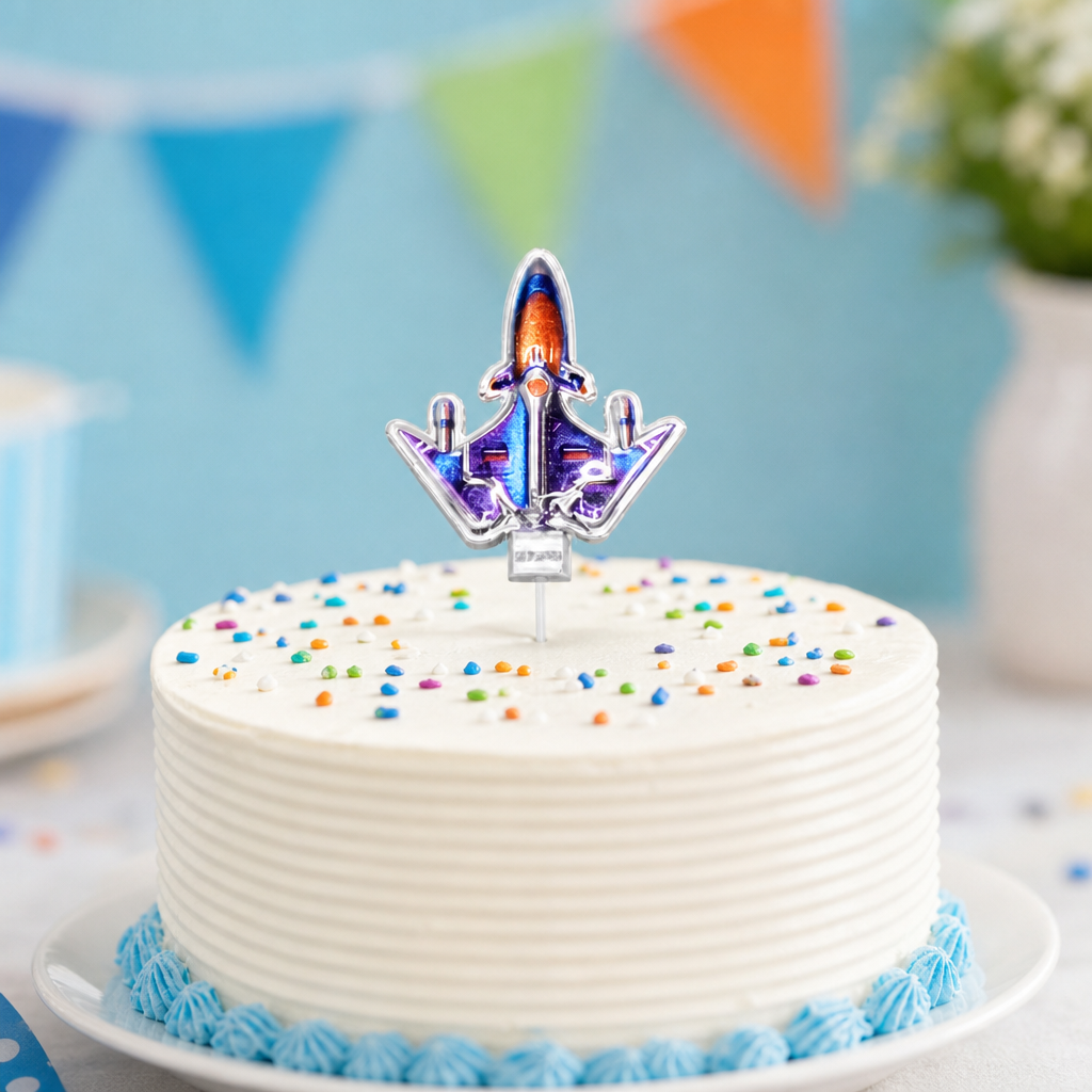 240 Pieces Metallic Foil Banner Cake Candle, 1 Piece