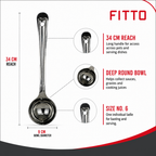 96 Pieces Stainless Steel Basting Ladle, Round Bowl, Size No. 6, 34 cm