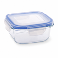 96 Pieces Square Glass Food Container with PP Lid, 520 ml