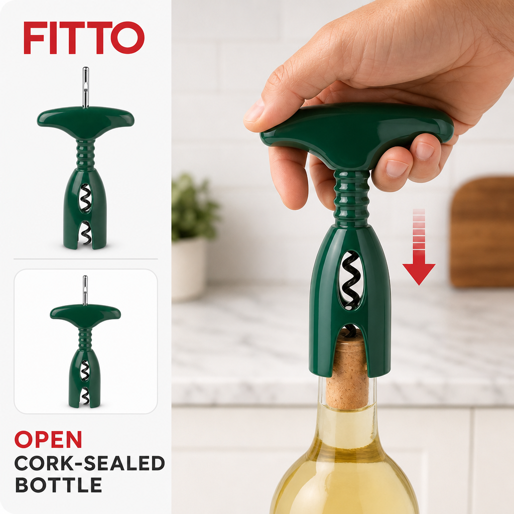 120 Pieces T-Handle Corkscrew Bottle Opener, Green Manual Beverage Opener, Single Piece