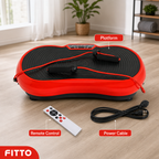 48 Pieces Large Vibration Exercise Platforms with Plastic Housing and Remote Control, Red, 82 x 48 x 19 cm