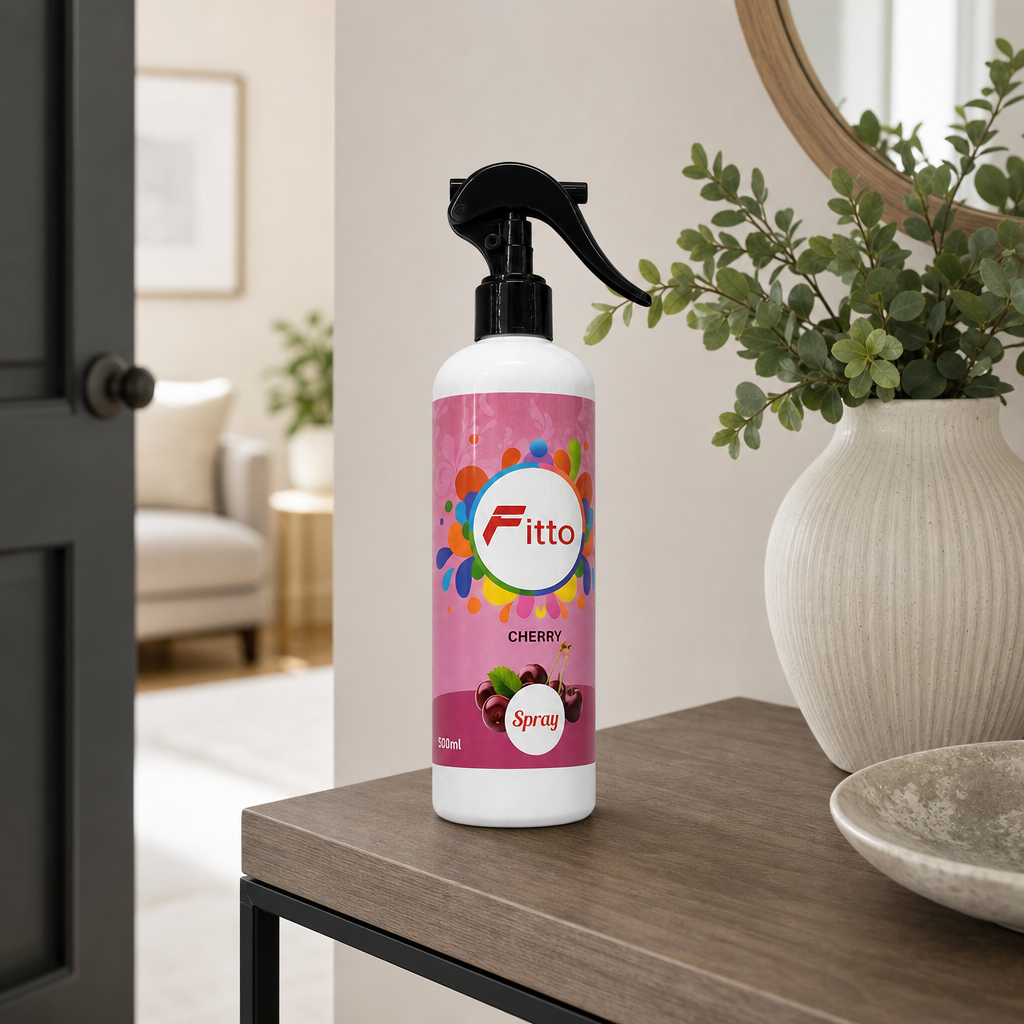 96 Pieces Cherry Air Freshener Spray, 500ml, Pink and White Bottle