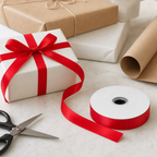 120 Pieces Red Ribbon Rolls for Present Wrapping, 2.8 cm Wide x 80 yd Long