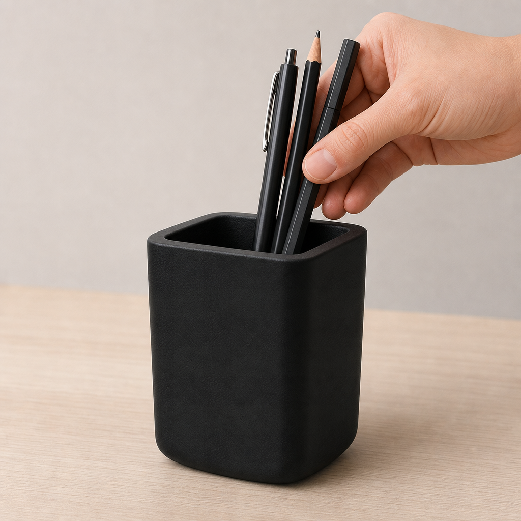 120 Pieces Desktop Pen Holder, Open-Top Stationery Organiser, Black, 1 Piece