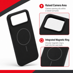 120 Pieces Silicone Magnetic Phone Cases with Raised Camera Protection, Black