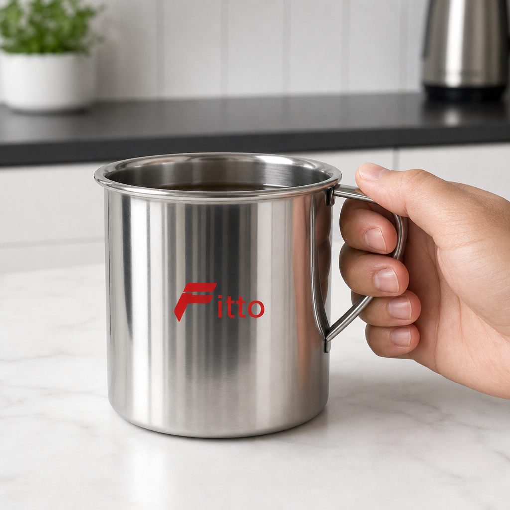 120 Pieces Stainless Steel Mug with Handle, Silver, 1 Piece