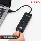120 Pieces USB 3.0 Hub with 4 USB Ports and 1.2 m Cable