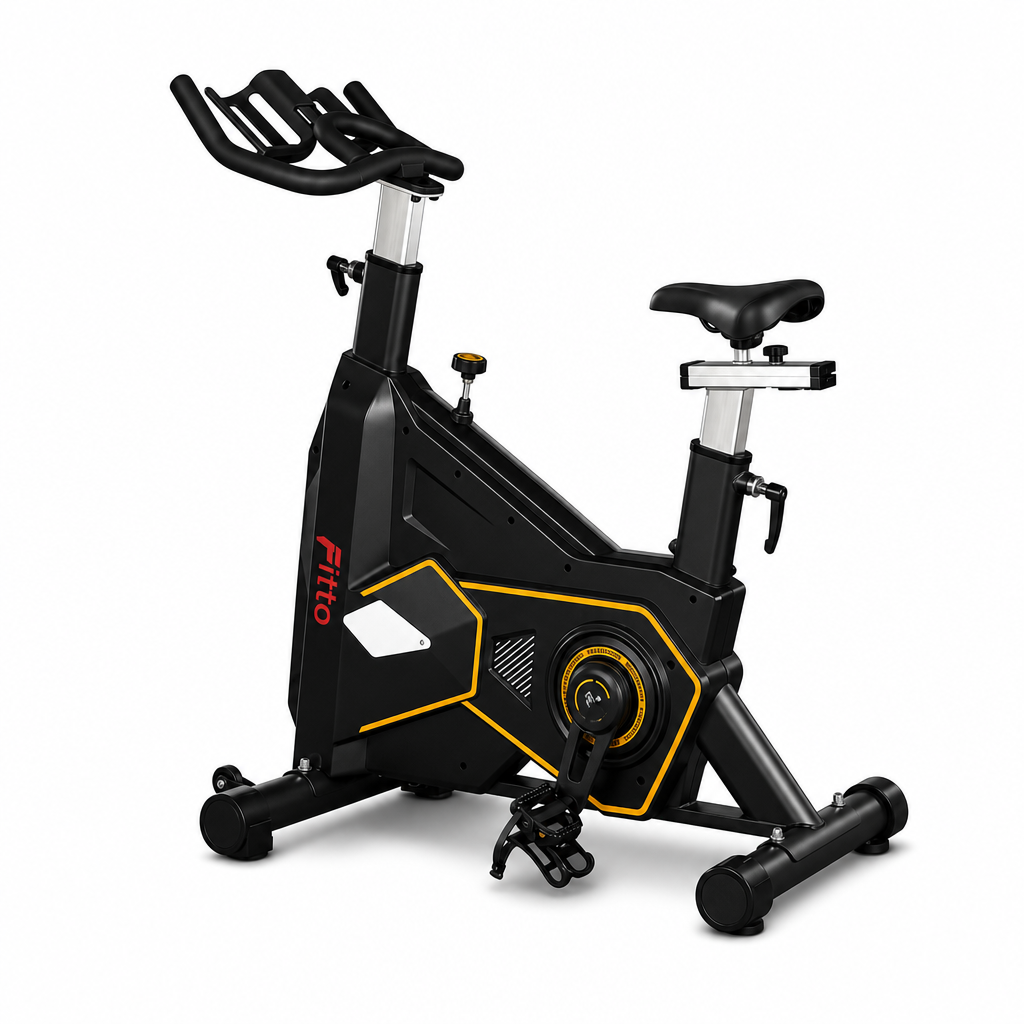 48 Pieces Indoor Cycling Bikes With Heavy-Duty Steel Frame, Adjustable Seat and Handlebars, Black