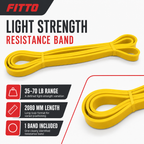 96 Pieces Resistance Bands for Exercise and Fitness, Light Strength 35–70 lb, 2080 x 4.5 x 21 mm
