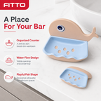 240 Pieces Assorted Colour Fish-Shaped Plastic Soap Dish with Drainage Tray, 1 Piece
