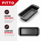 96 Pieces Black Carbon Steel Non-Stick Loaf Mold 30 × 13 × 6 cm, 1 Piece