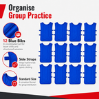 48 Pieces Sports Training Bibs with Side Straps, Standard Size, Blue, 12-Piece Pack