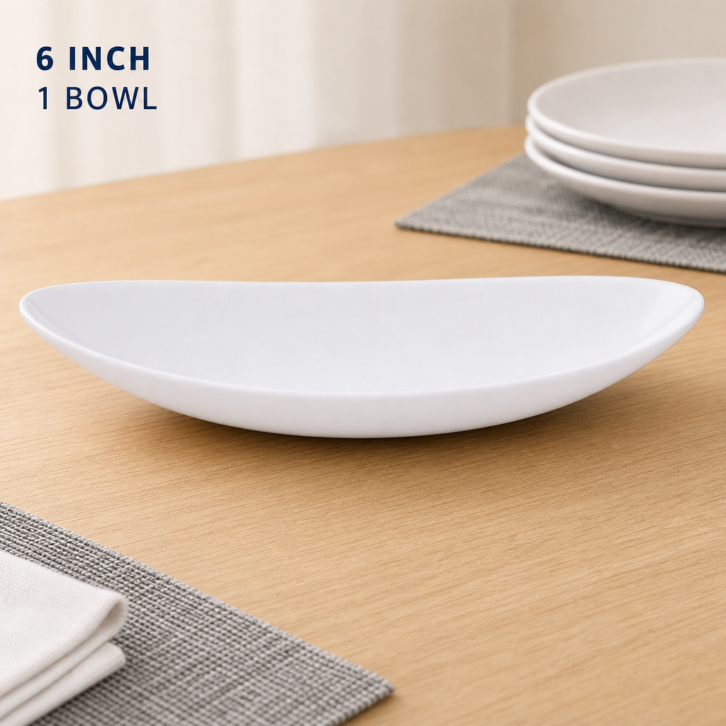 96 Pieces Opal Bowl, 6 Inch White Tablewares Dish