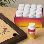 96 Pieces Carrom Powders, Pack of 12 Bottles for Carrom Board Play