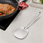 144 Pieces Flat Turner Spatula, Silver Stainless Steel Cooking Utensils, 35.5 x 9 cm, 1 Piece