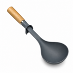 96 Pieces Soup Ladle with Wooden Handle, Self-Standing Kitchen Serving Utensil, 31 cm