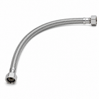 120 Pieces Stainless Steel Braided Flexible Hose Pipe, 50 cm, Silver, 1 Piece